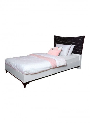 Cathy Single Bed White/Black 120 x 200cm