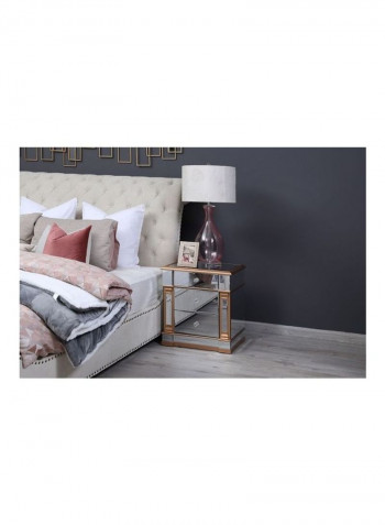 Scottish Collection Nightstand Silver/Gold 42x62x55cm