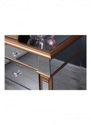 Scottish Collection Nightstand Silver/Gold 42x62x55cm