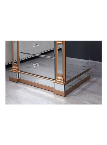 Scottish Collection Nightstand Silver/Gold 42x62x55cm