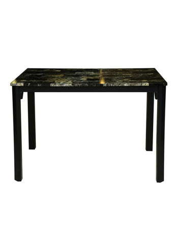 4 Seater Crawford Dining Set Black 71x76x111centimeter