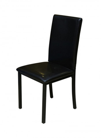 4 Seater Crawford Dining Set Black 71x76x111centimeter