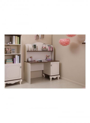 Aquarius Kids Study Desk White/Brown