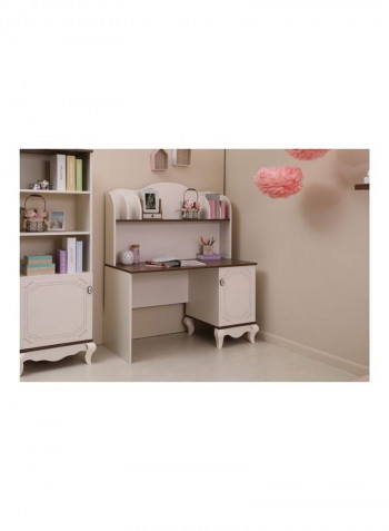 Aquarius Kids Study Desk White/Brown