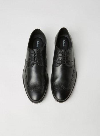 Stanford Limit Lace-Up Leather Shoes Black