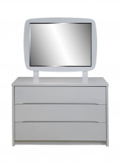 Vanissa(N) Dresser With Mirror White 110x158x49centimeter