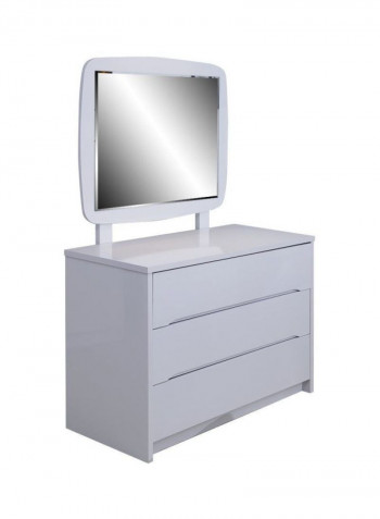 Vanissa(N) Dresser With Mirror White 110x158x49centimeter