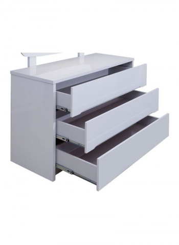 Vanissa(N) Dresser With Mirror White 110x158x49centimeter