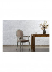 Lexton Dining Arm chair Grey/Brown