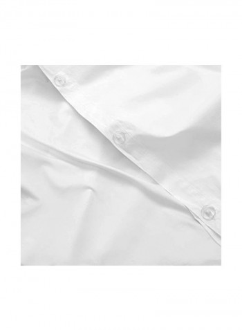3-Piece Cotton Duvet Cover Set White King