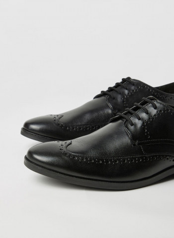 Stanford Limit Lace-Up Leather Shoes Black