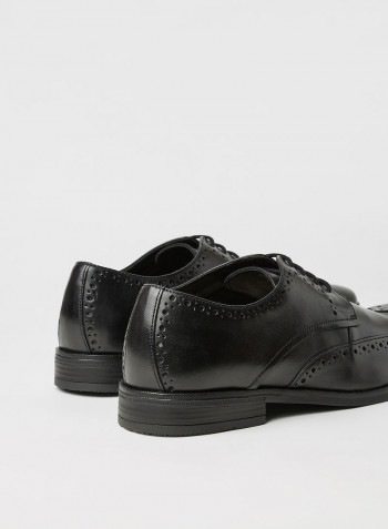 Stanford Limit Lace-Up Leather Shoes Black
