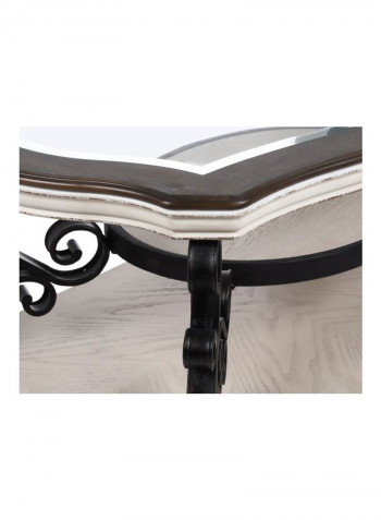 Brooklyn Wooden Coffee Table Black/White/Brown 133x82x52centimeter
