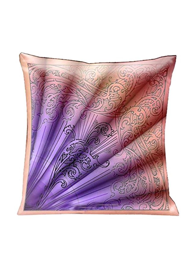 Parisian Fan Square Pillow Purple/Red/Black 18inch