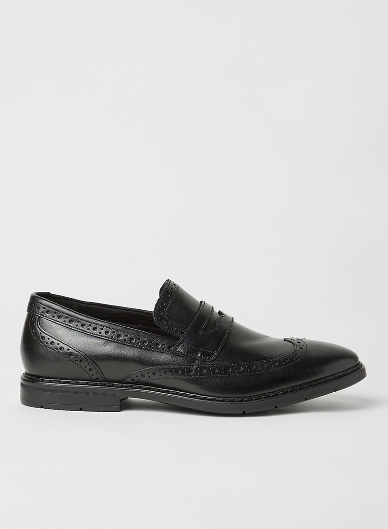 Banbury Leather Slip-On Shoes Black