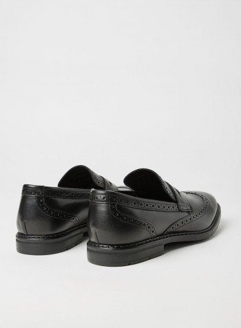 Banbury Leather Slip-On Shoes Black