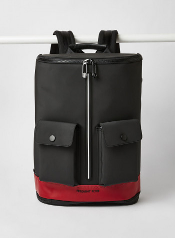 Captain Zip Around Backpack Black/Red