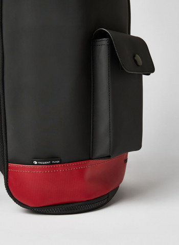 Captain Zip Around Backpack Black/Red