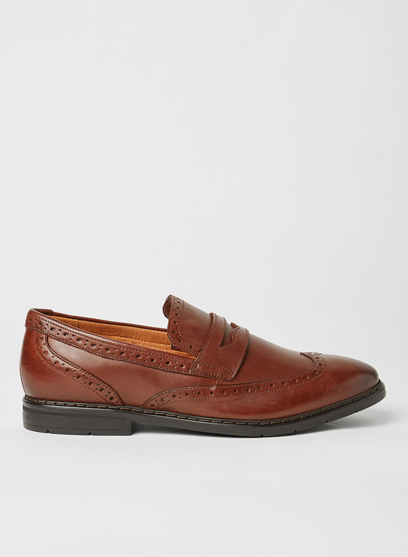 Banbury Leather Slip-On Shoes Brown