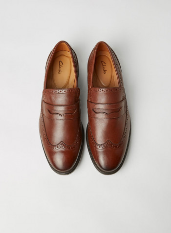 Banbury Leather Slip-On Shoes Brown