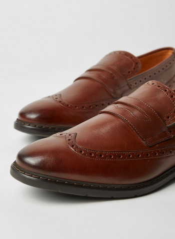 Banbury Leather Slip-On Shoes Brown