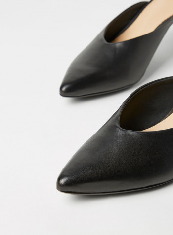 Genoa55 Leather Mule Black