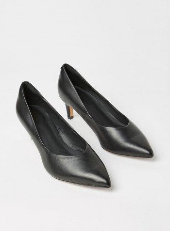 Laina55 Leather Court Shoes Black