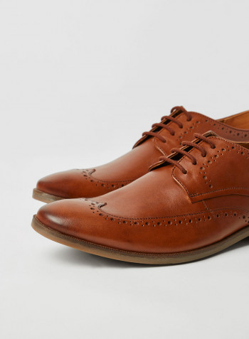 Stanford Limit Lace-Up Leather Shoes Brown