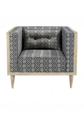 Jinksa 1-Seater Sofa Grey/Black 92x75x90centimeter