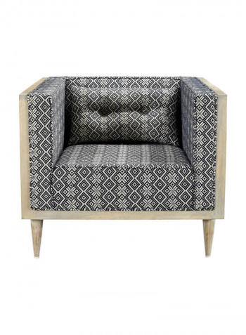 Jinksa 1-Seater Sofa Grey/Black 92x75x90centimeter