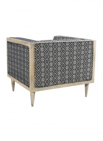 Jinksa 1-Seater Sofa Grey/Black 92x75x90centimeter