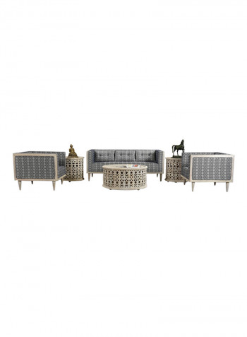 Jinksa 1-Seater Sofa Grey/Black 92x75x90centimeter