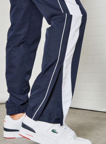 Lightweight Contrast Stripe Track Pants Navy/White