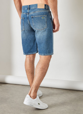 Slim Fit Bermuda Shorts Blue