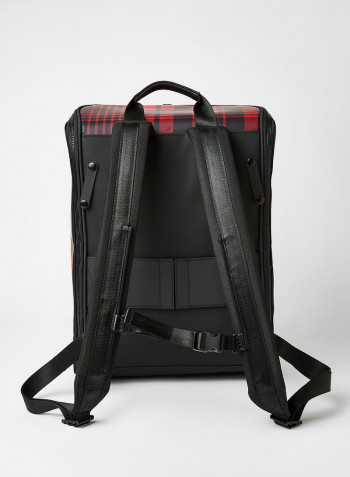 Tartan Structured Backpack Multicolor