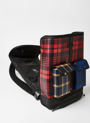 Tartan Structured Backpack Multicolor