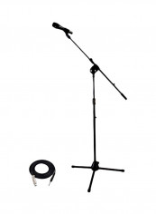 Dynamic Microphone And Tripod Stand PMKSM20 Black