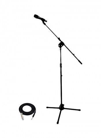 Dynamic Microphone And Tripod Stand PMKSM20 Black
