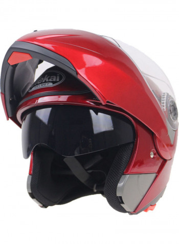 105 Full Face Electromobile Motorcycle Transparent Lens Protective Helmet 33x33x33cm