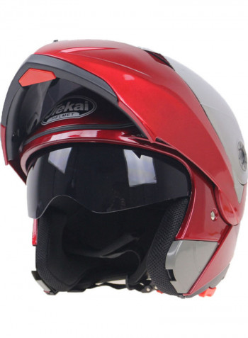 105 Full Face Electromobile Motorcycle Transparent Lens Protective Helmet 33x33x33cm