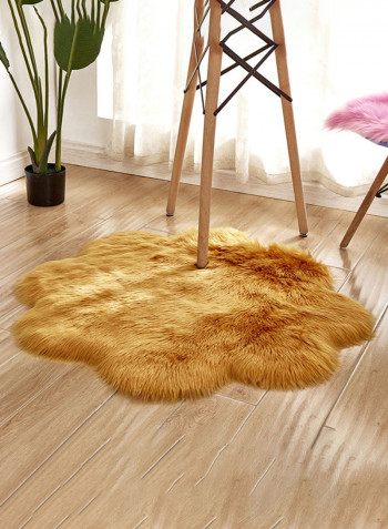 Flower Shaped Soft Rug Brown 160x230centimeter