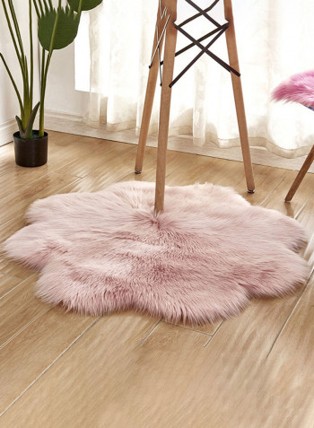 Flower Shaped Soft Rug Pink 160x230centimeter