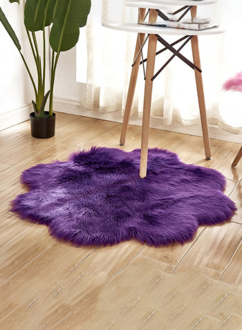 Flower Shaped Soft Rug Purple 160x230centimeter