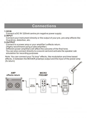 Micro Preamp Series Guitar Effect Pedal