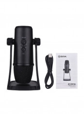 Professional Desktop USB Computer Condenser Microphone With Stand DD2914 Black