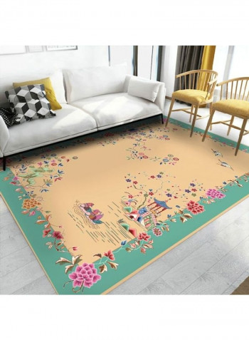 1 Piece Rug Anti-Skidding Flower Print Soft Living Room Bedroom Floor Mat multicolour 140*200(W*L)cmcm
