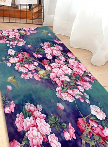 1 Piece Rug Anti-Skidding Flower Print Soft Living Room Bedroom Floor Mat multicolour 140*200(W*L)cmcm