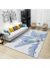 1-Piece Elegant Luxury Anti-Slip Floor Carpet Blue 140x200cm
