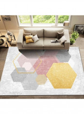 Geometric Pattern Classical Antiskid Floor Rug Multicolour 140 x 200cm