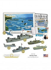 US Navy Fleet WWII Naval Military Wargaming Plastic Model Kit 11x8x2بوصة